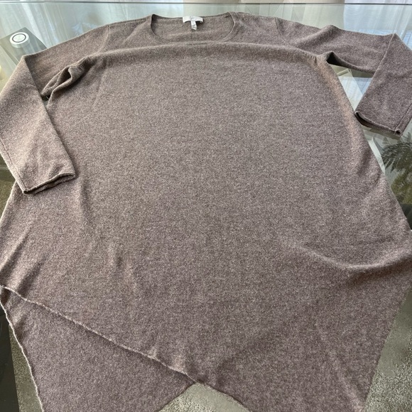 Joie Womens Dark Brown Wool Cashmere Asymmetric Hem Pullover Sweater Size Small - Picture 4 of 9
